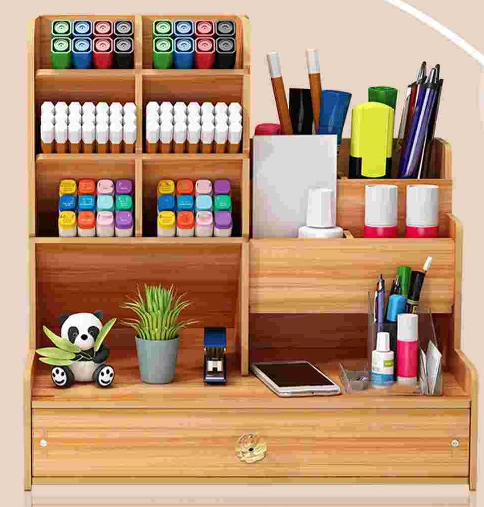 Rangement de bureau montable tout en un