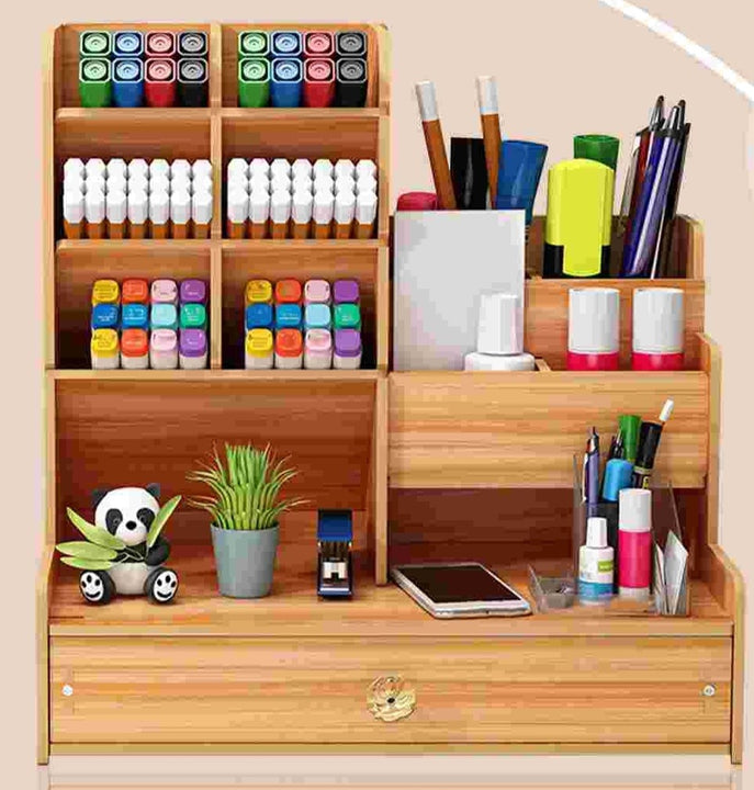 Rangement de bureau montable tout en un