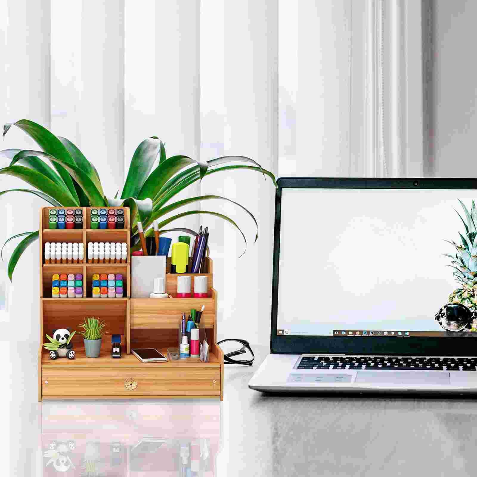 Rangement de bureau montable tout en un