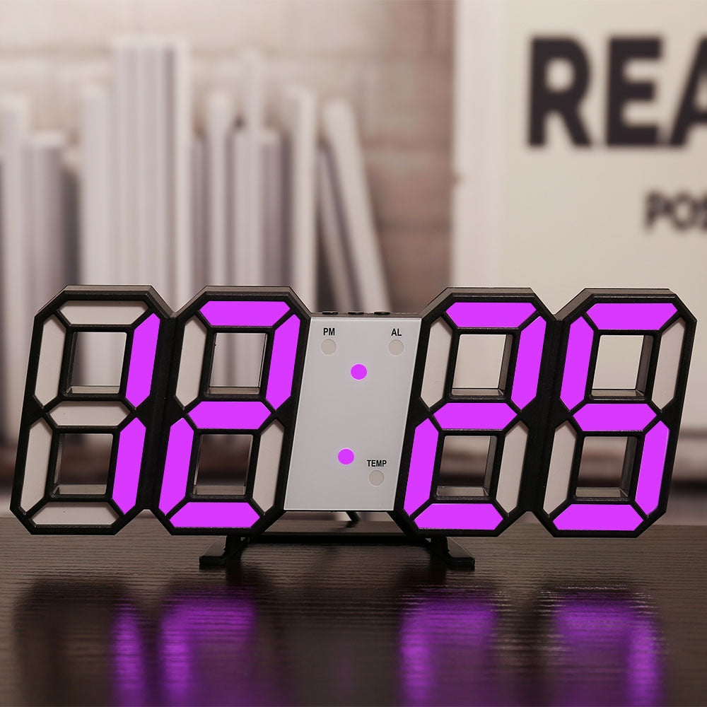 Horloge Digitale 3D Lumineuse