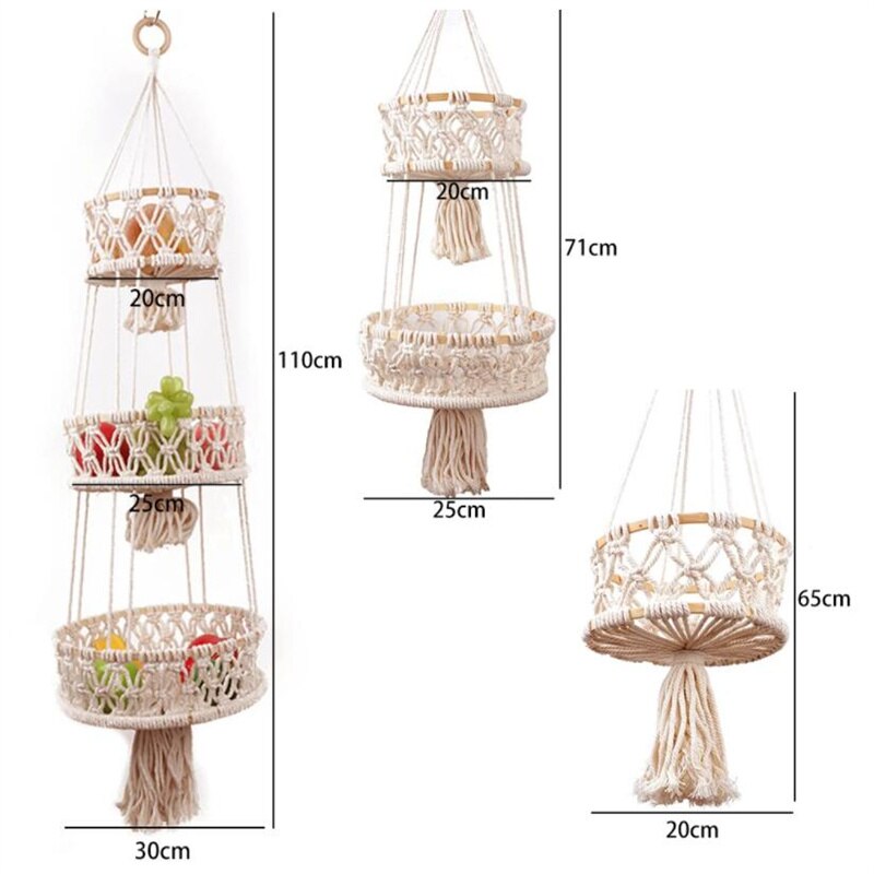 Etagère suspendu macramé