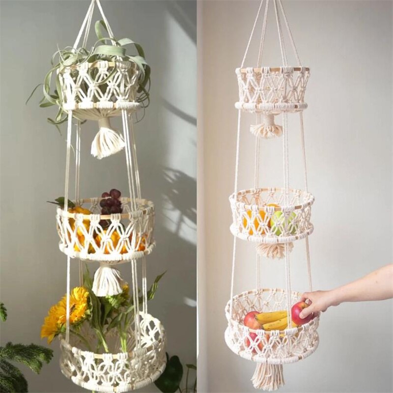 Etagère suspendu macramé