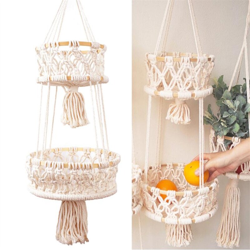 Etagère suspendu macramé