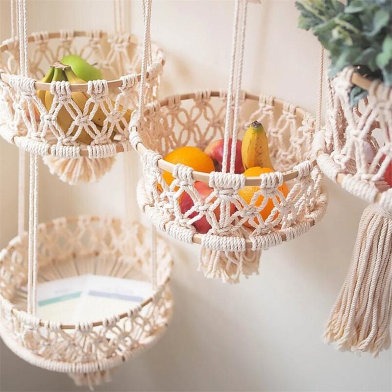 Etagère suspendu macramé