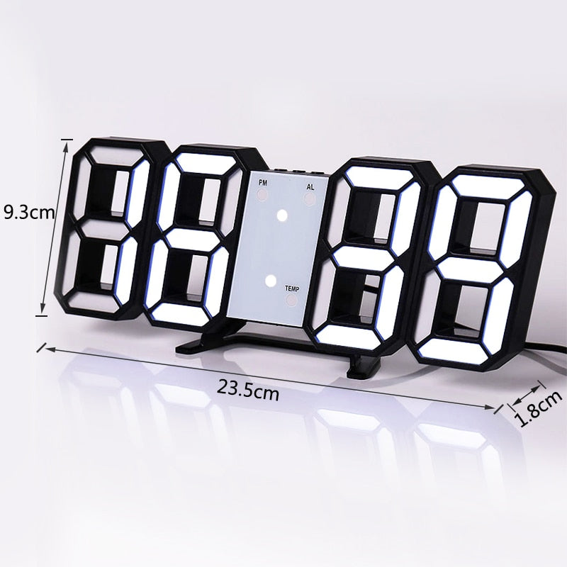 Horloge Digitale 3D Lumineuse
