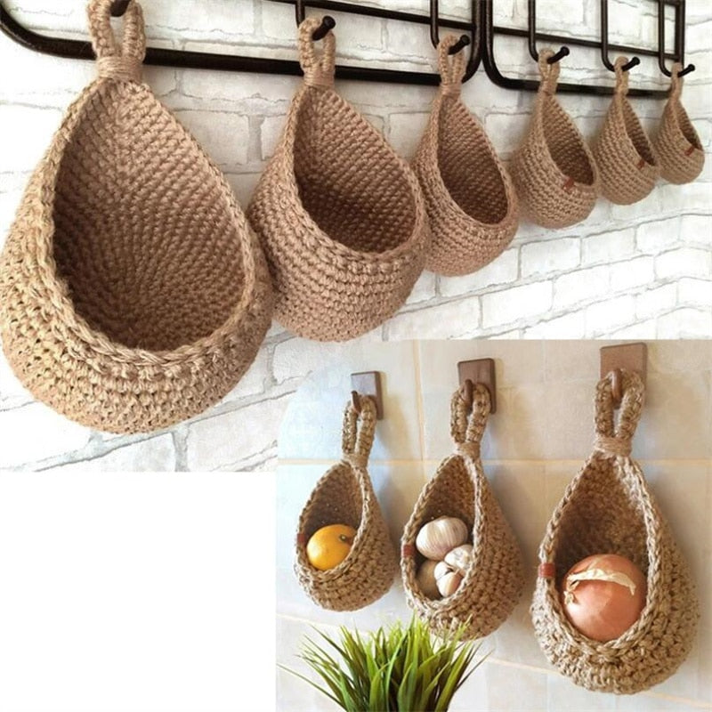 Sac Rangement suspendu en osier