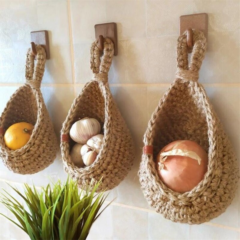 Sac Rangement suspendu en osier