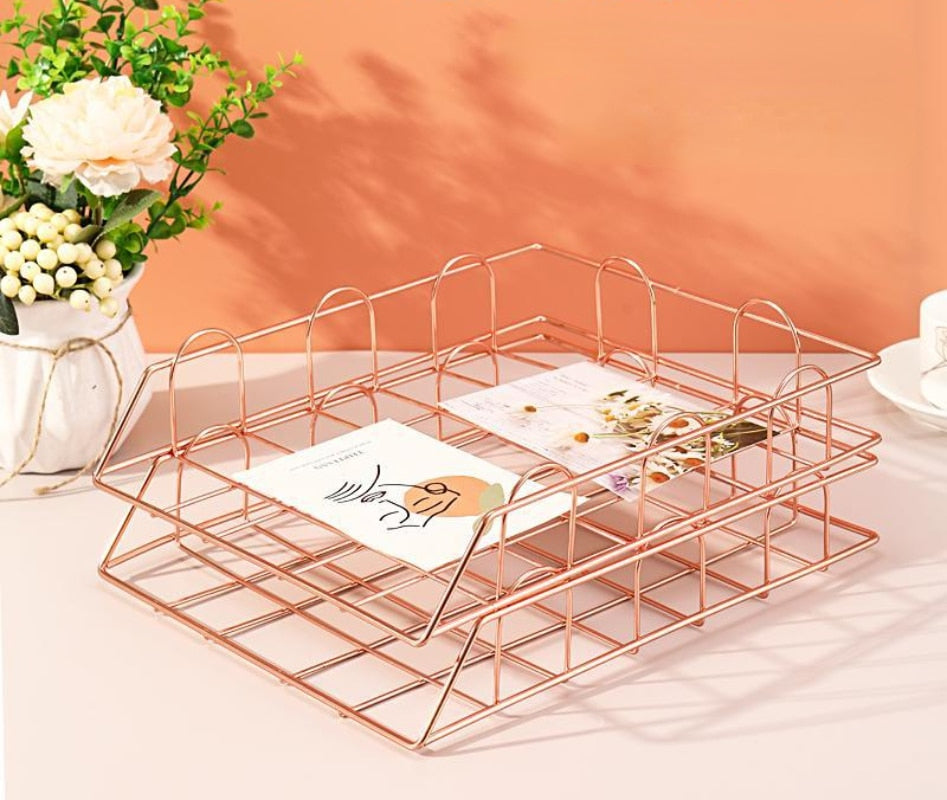 Étagère de rangement de fichiers à grille en métal